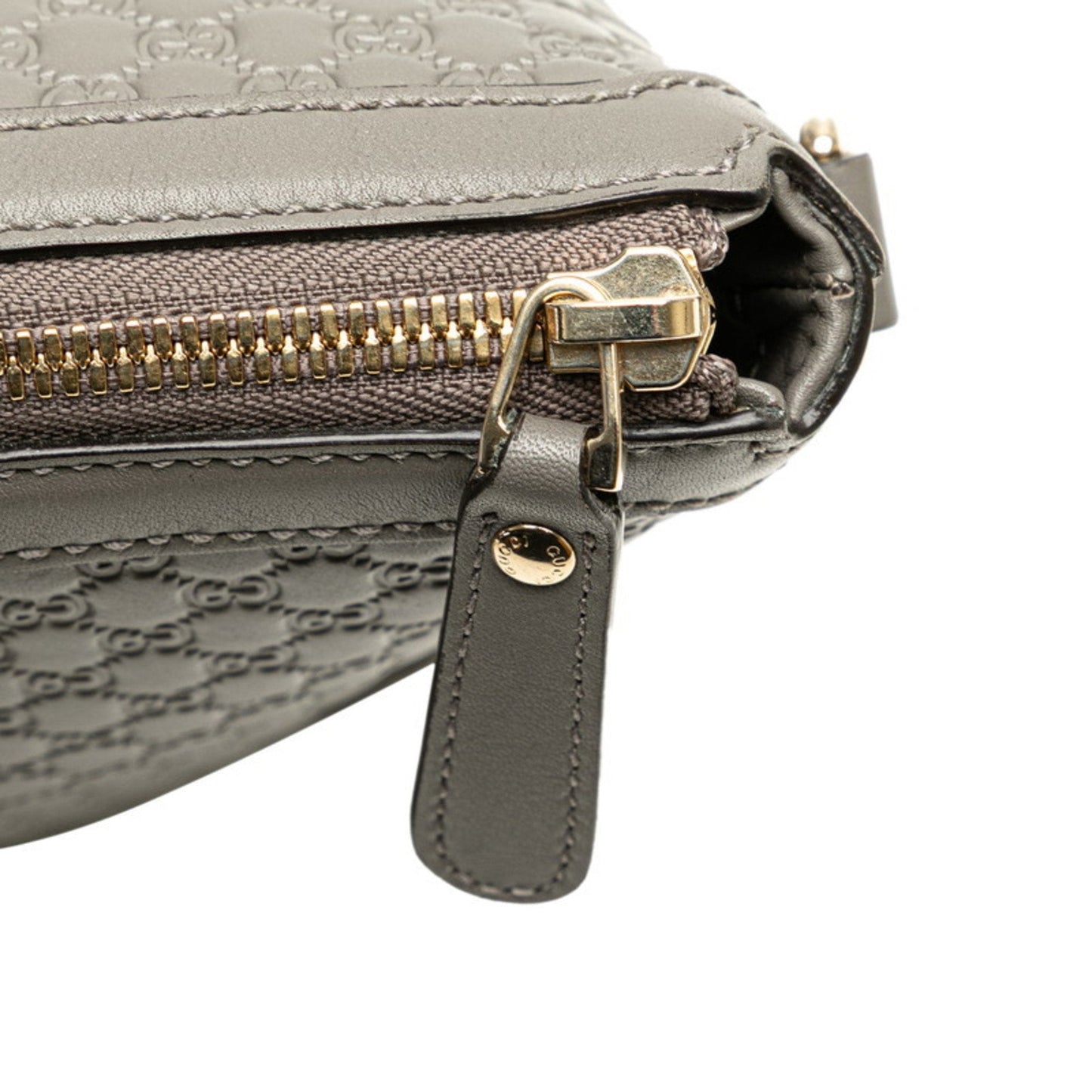 Gucci Gray Leather Shoulder Bag Tote Bag ( )