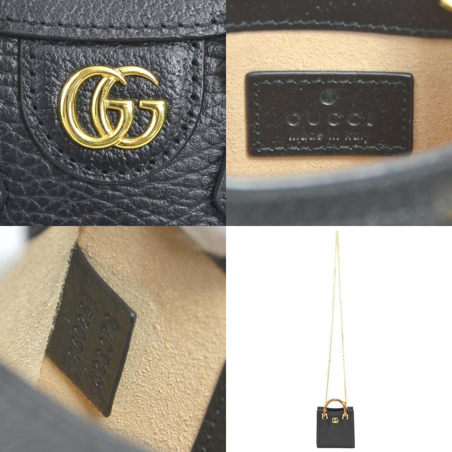Gucci Black Leather Shoulder Bag ( )