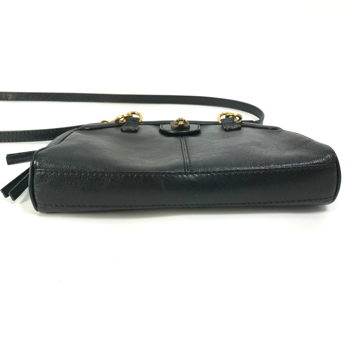 Gucci Black Leather Shoulder Bag ( )
