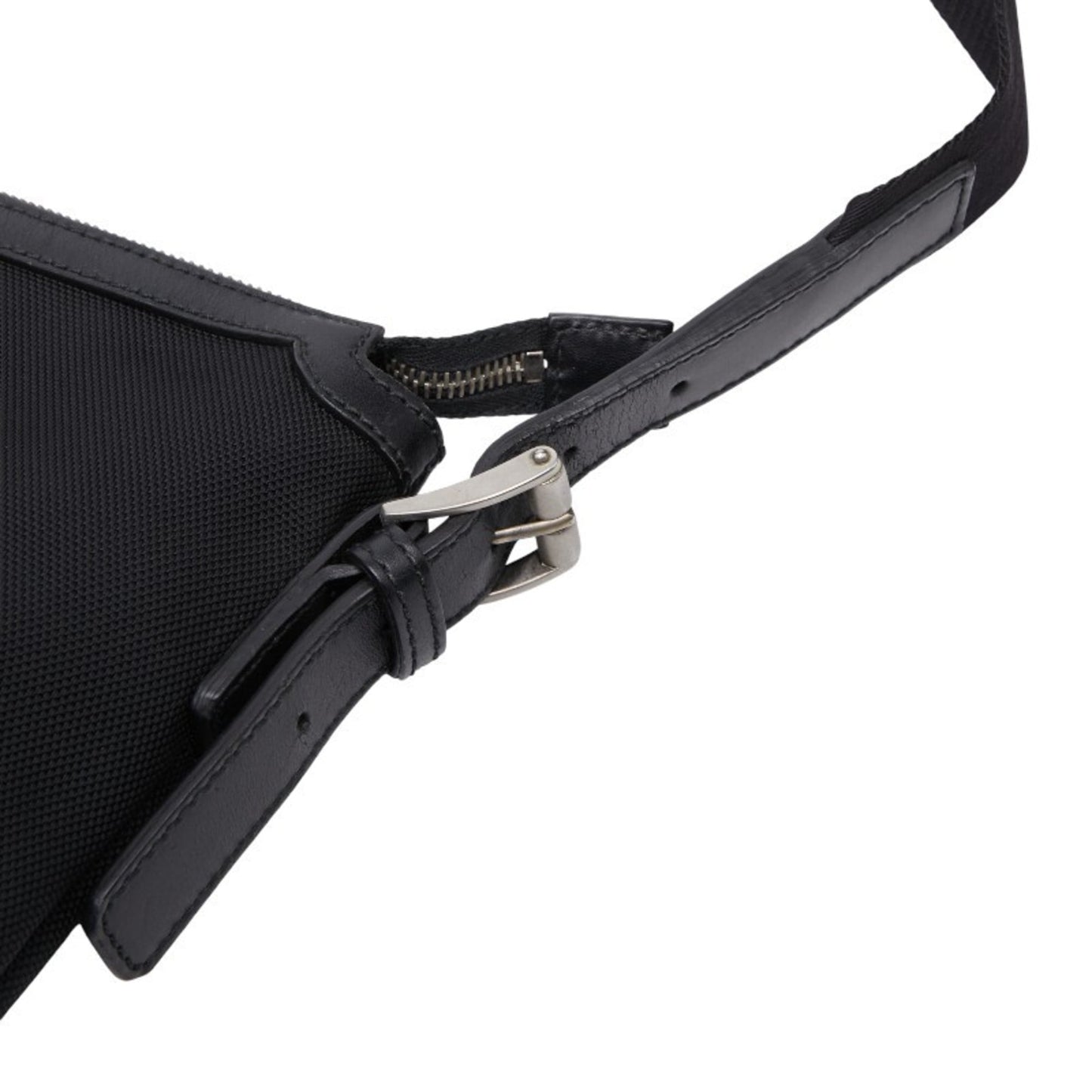 Gucci Black Nylon Leather Shoulder Bag ( )