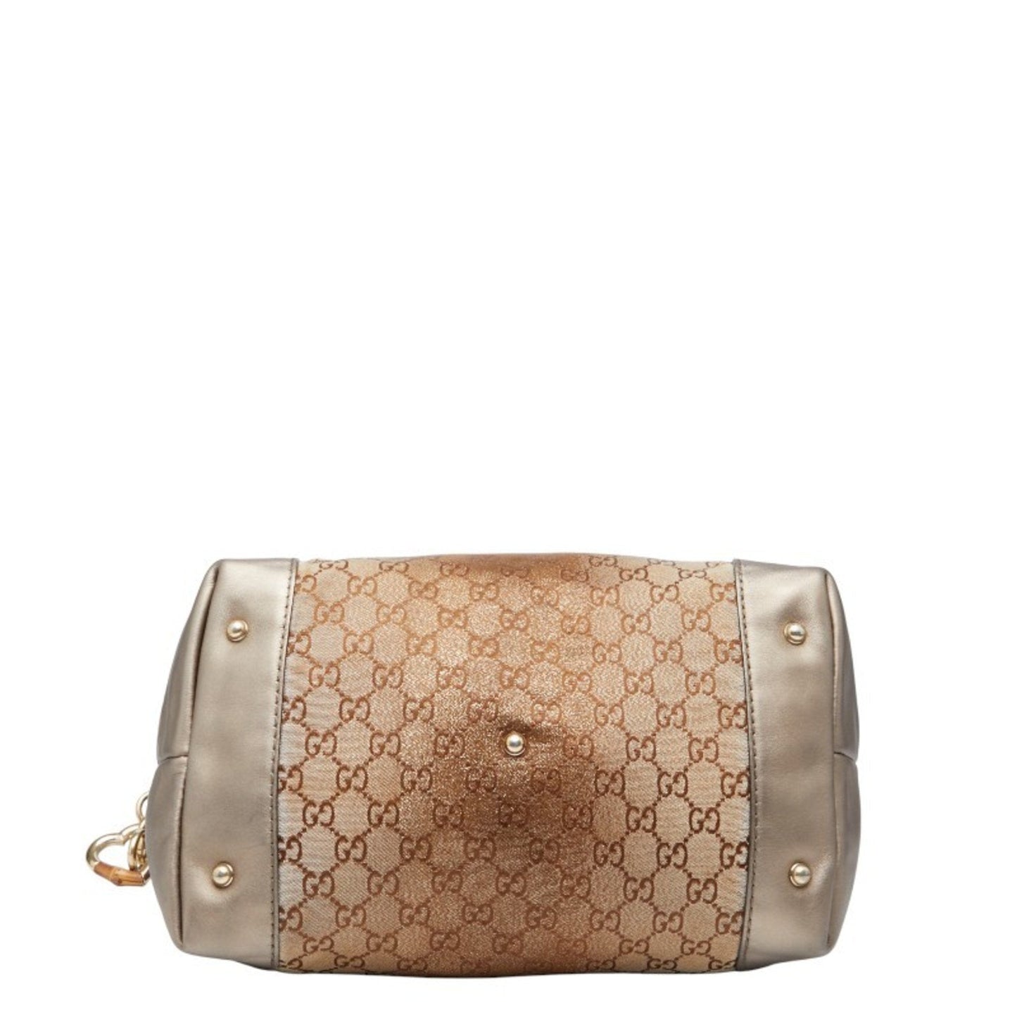 Gucci Brown Canvas Leather Shoulder Bag ( )
