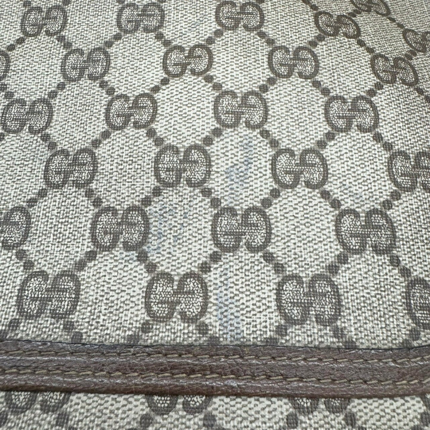 Gucci Beige Pvc Leather Tote Bag ( )