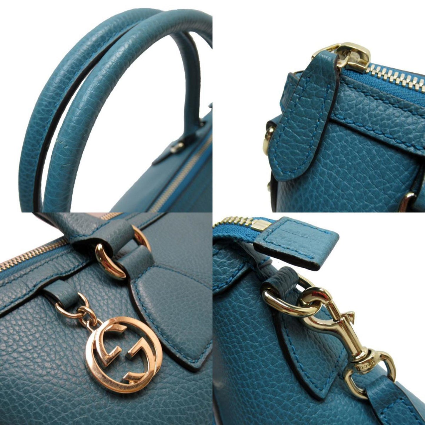 Gucci Green Leather Handbag Shoulder Bag ( )