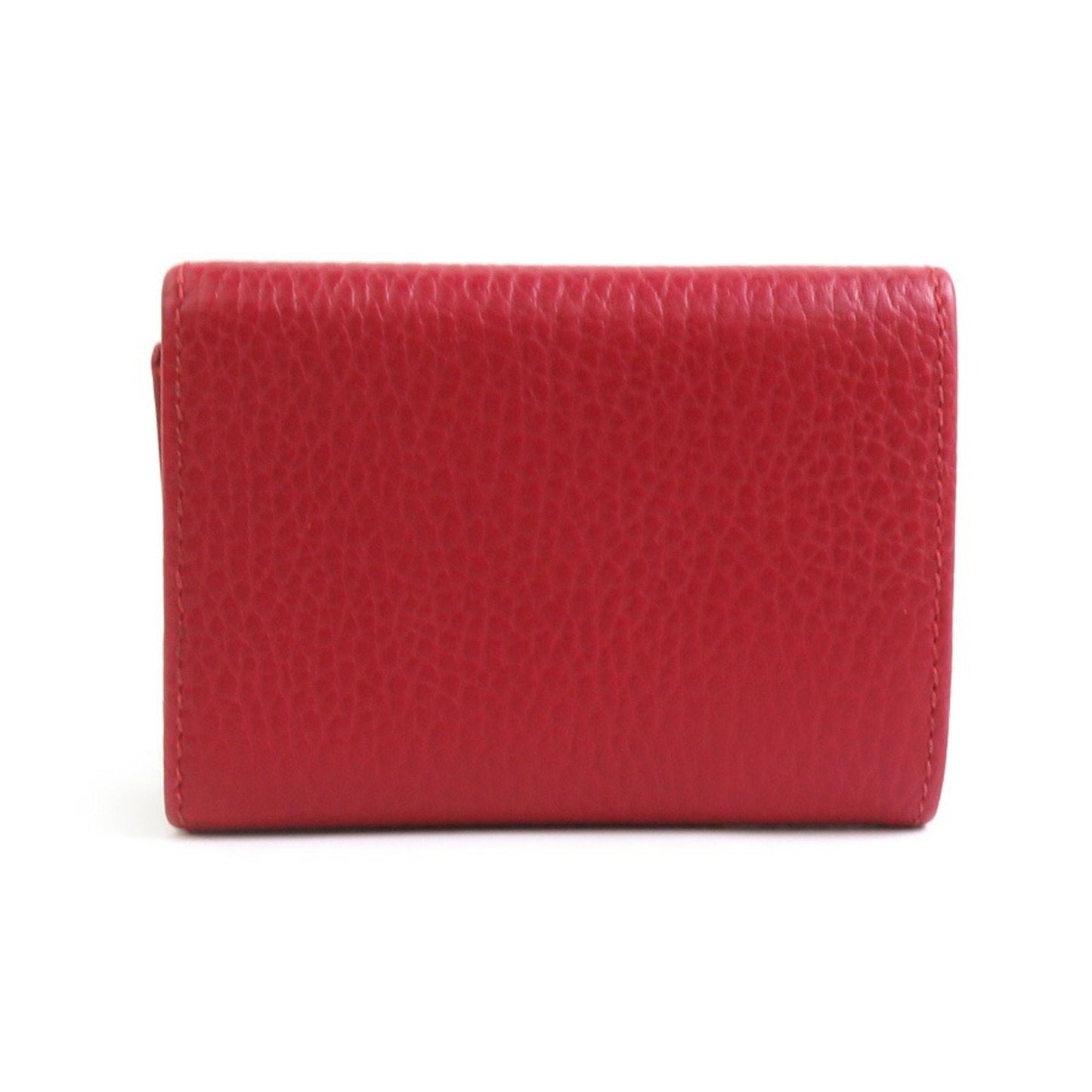 Gucci Red Color Leather Wallet (Tri-Fold) ( )