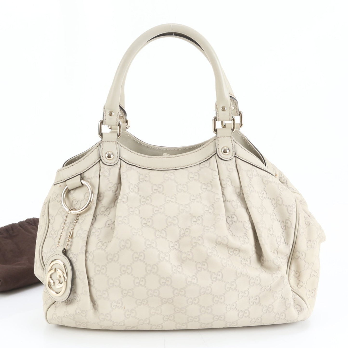 Gucci Ivory Leather Tote Bag ( )