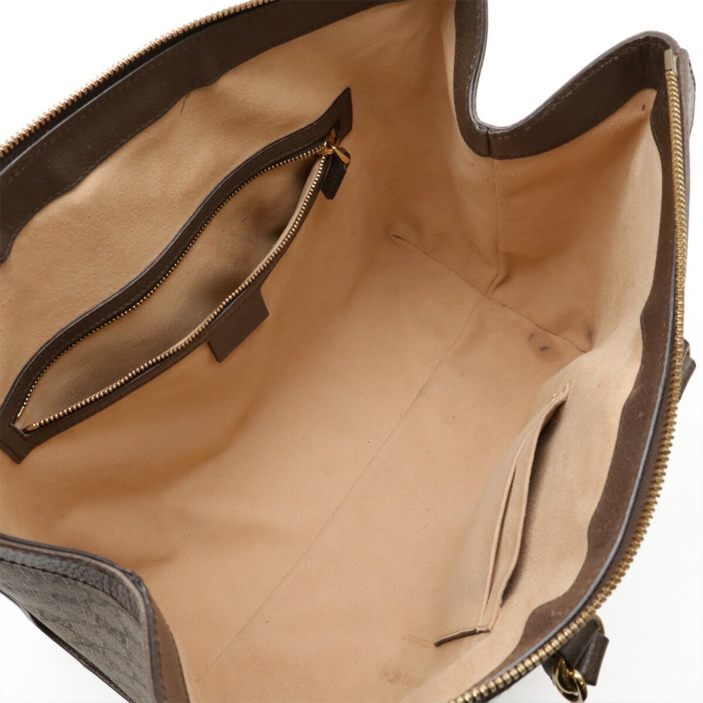 Gucci Beige Brown Green Red Color Pvc Leather Handbag Shoulder Bag Tote Bag ( )