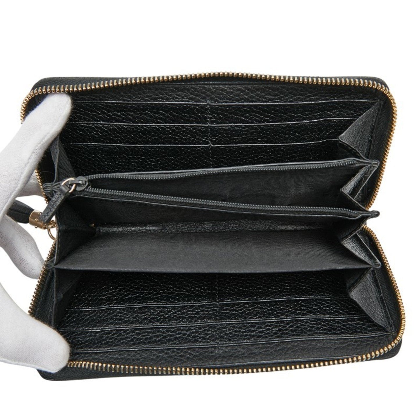 Gucci Navy Leather Long Wallet (Bi-Fold) ( )