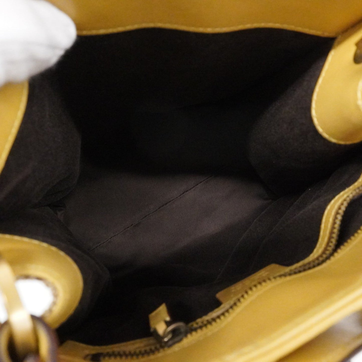 Gucci Beige Yellow Canvas Leather Shoulder Bag ( )