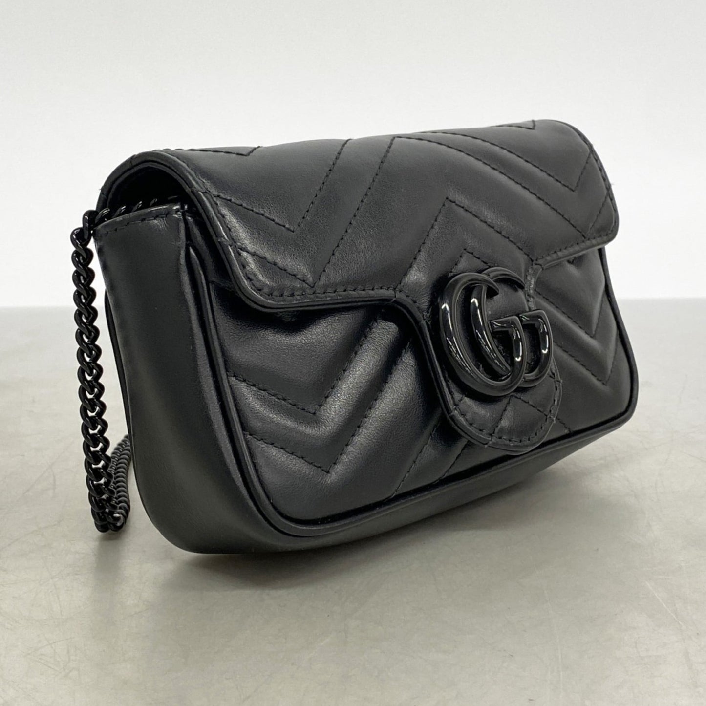 Gucci Black Leather Shoulder Bag ( )