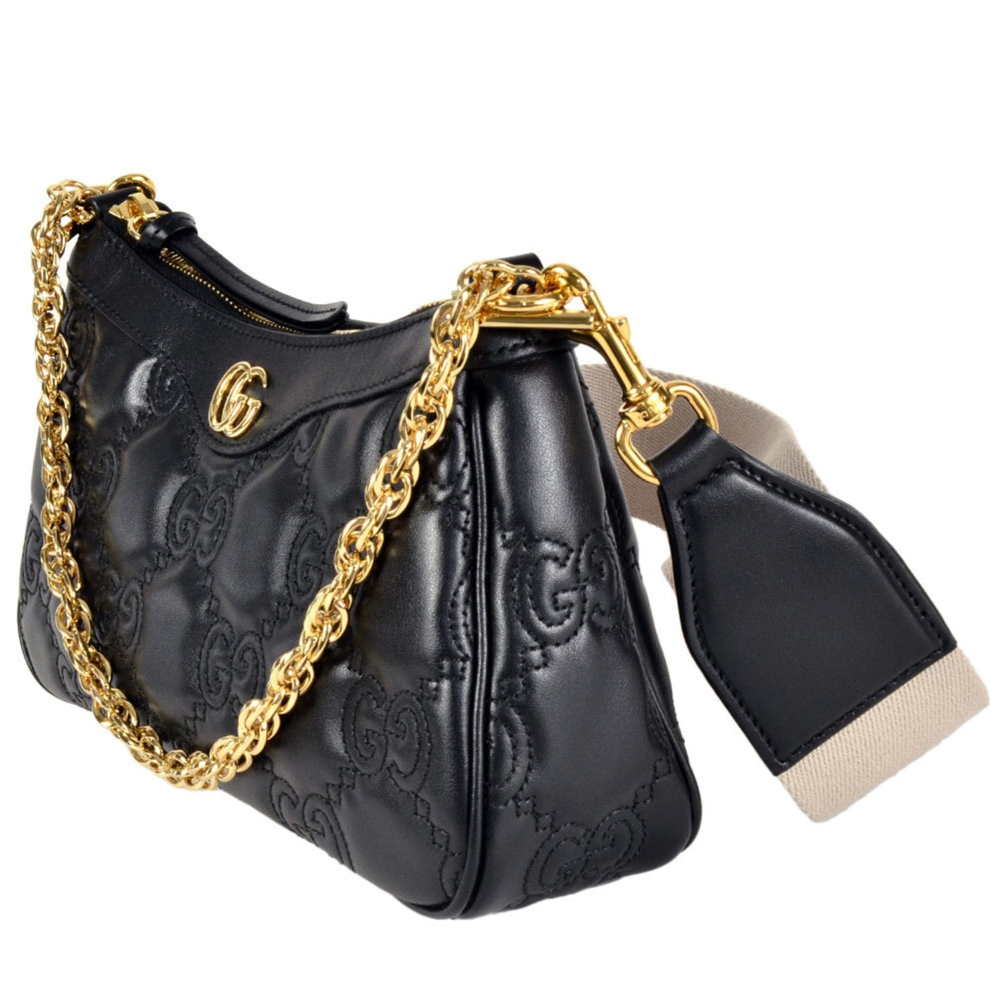 Gucci Black Leather Shoulder Bag ( )