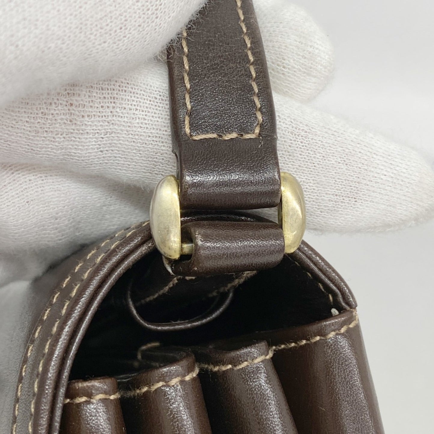 Gucci Brown Leather Shoulder Bag ( )