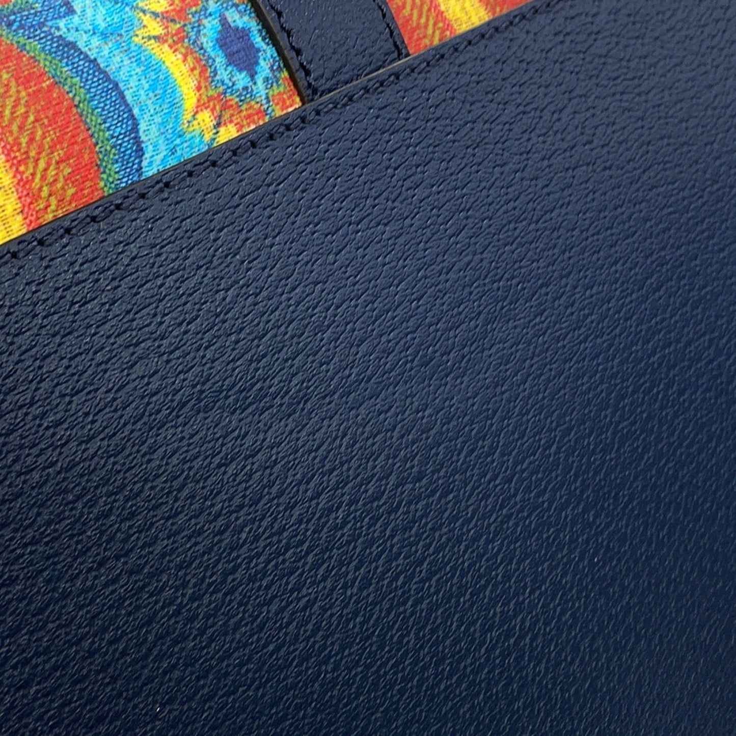 Gucci Navy Yellow Pvc Leather Boston Bag ( )