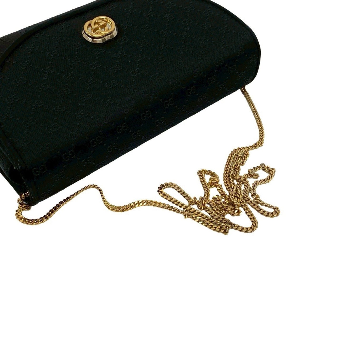 Gucci Black Satin Shoulder Bag ( )