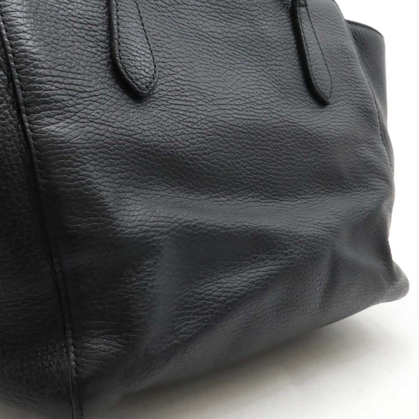 Gucci Gucci Swing Black Leather Shoulder Bag Tote Bag ( )