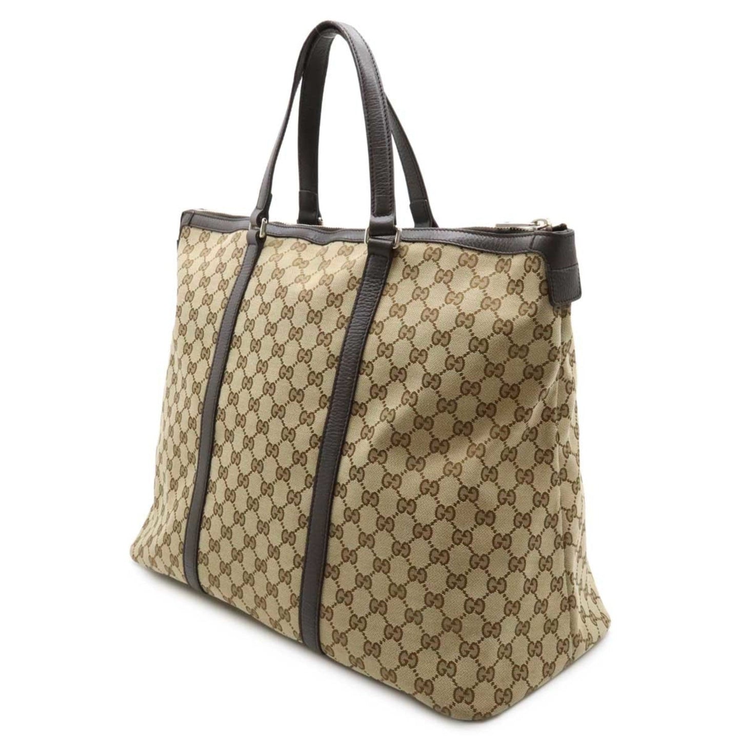 Gucci Gg Canvas Beige Dark Brown Khaki Gg Canvas Shoulder Bag Tote Bag ( )