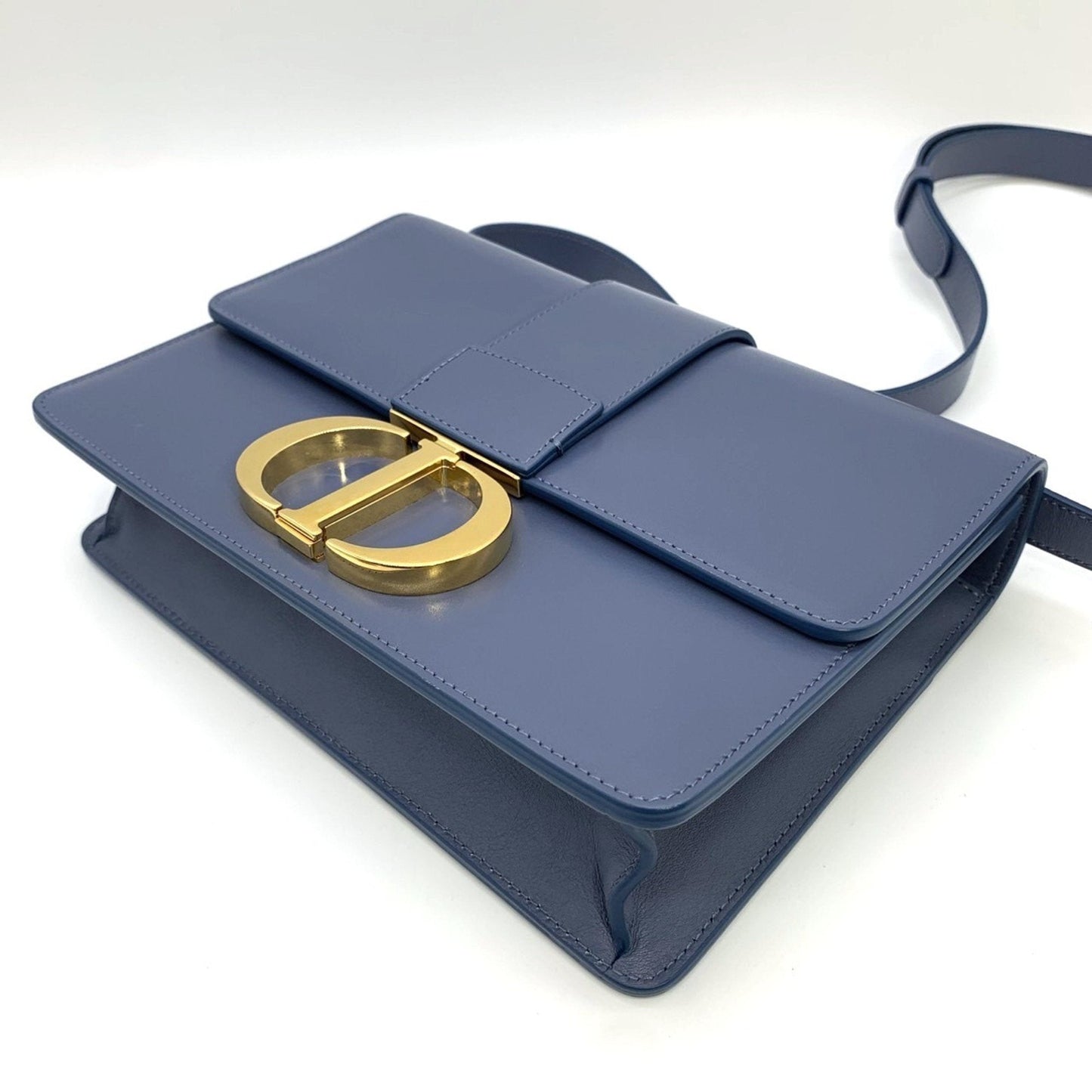 Christian Dior Blue Leather Shoulder Bag ()