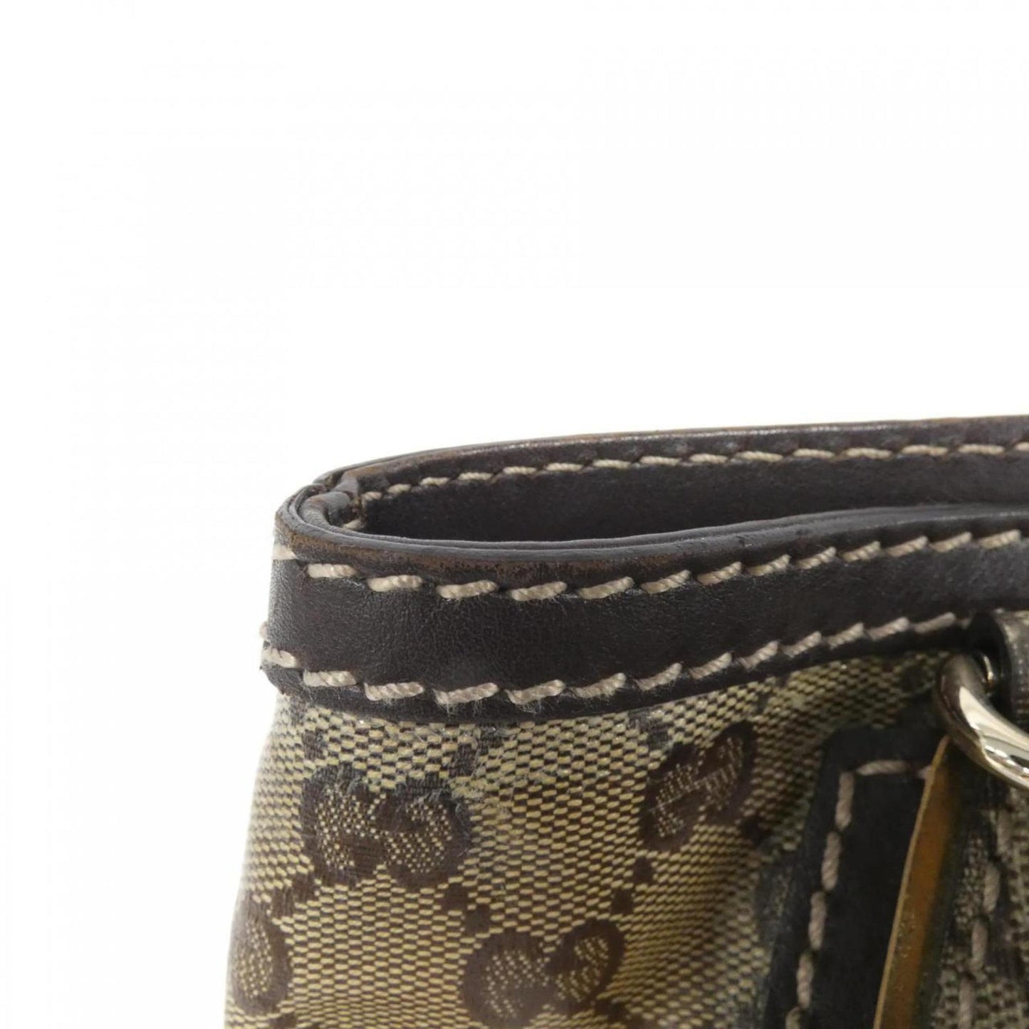 Gucci Leather Canvas Handbag