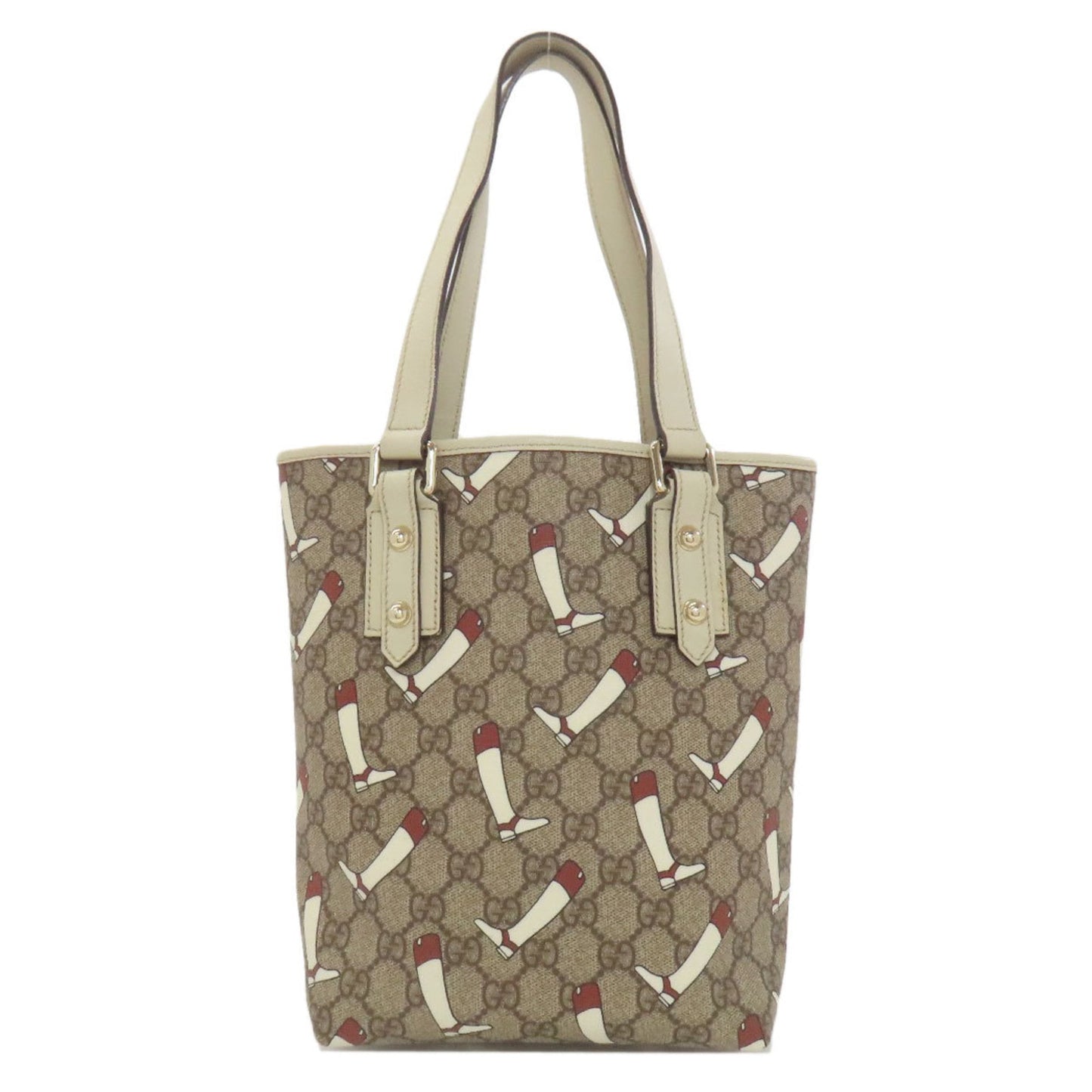 Gucci Brown White Pvc Handbag ( )