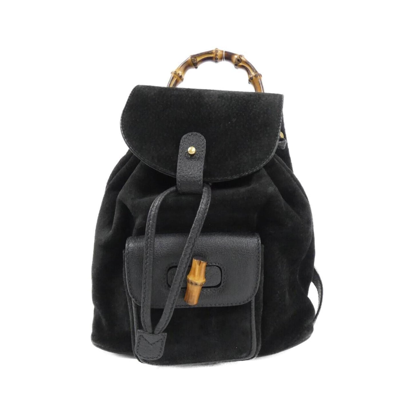 Gucci Black Suede Leather Backpack ( )