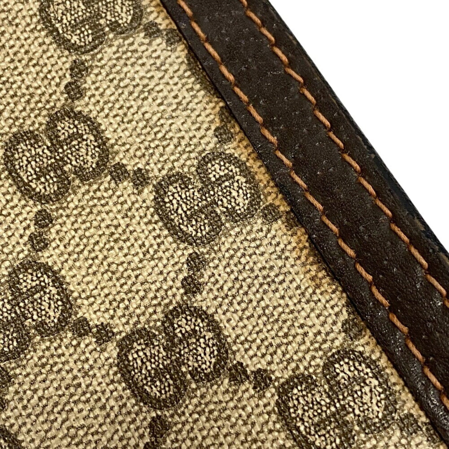 Gucci Brown Pvc Coated Canvas Clutch Bag ( )