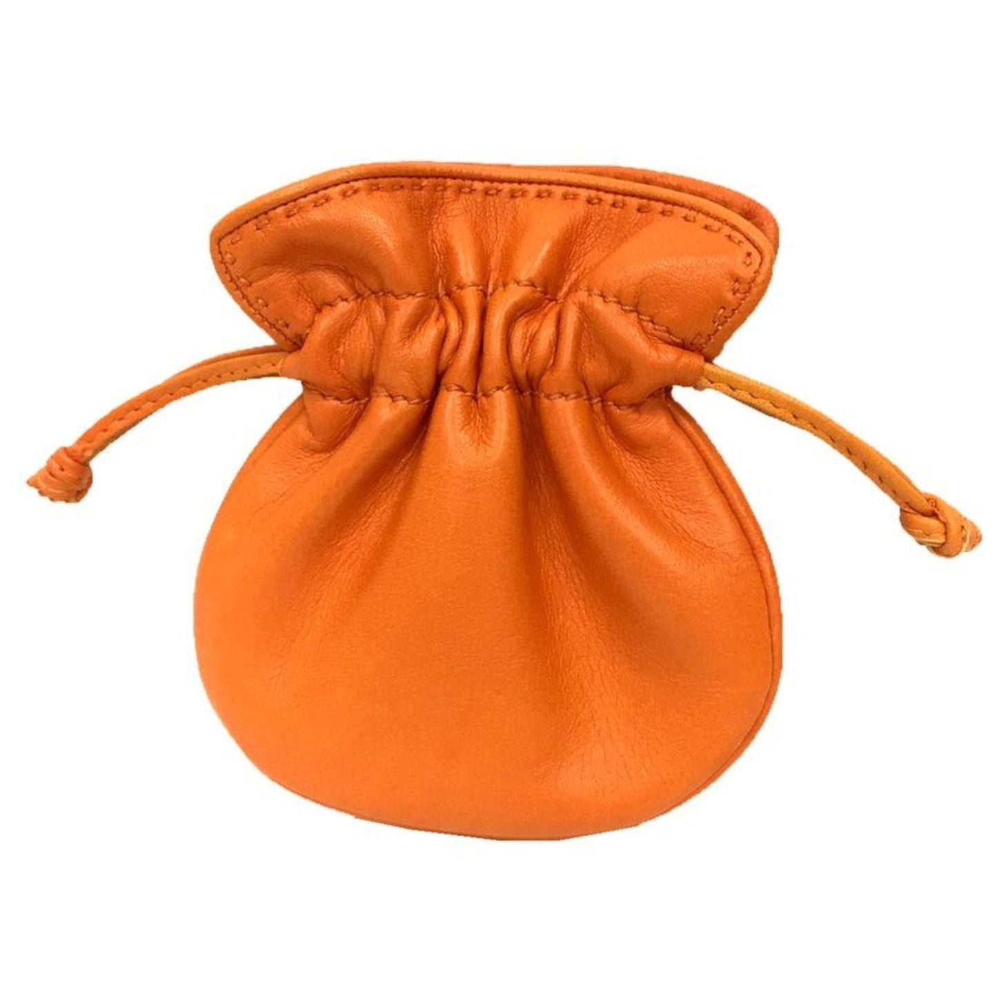 Hermes Orange Leather Pouch ( )