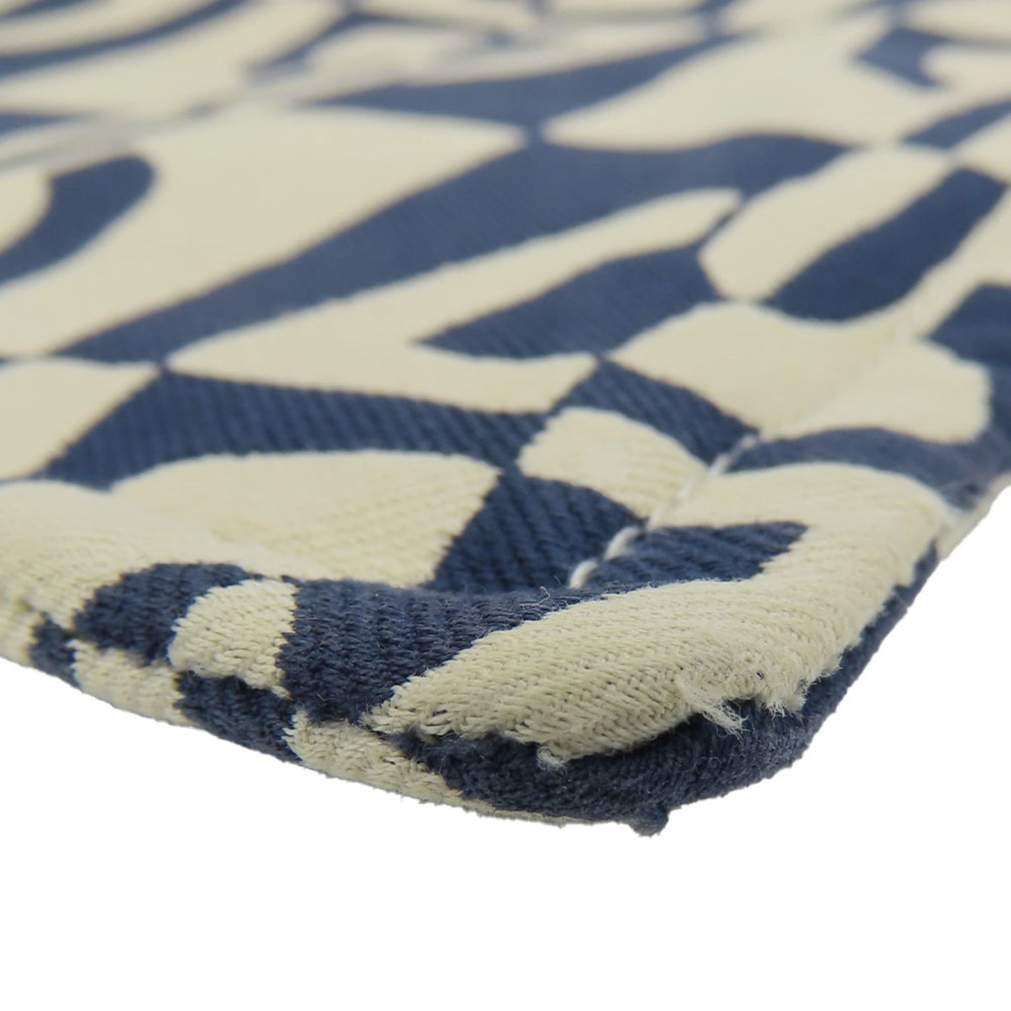 Hermes Ivory Navy Canvas Clutch Bag Pouch ( )