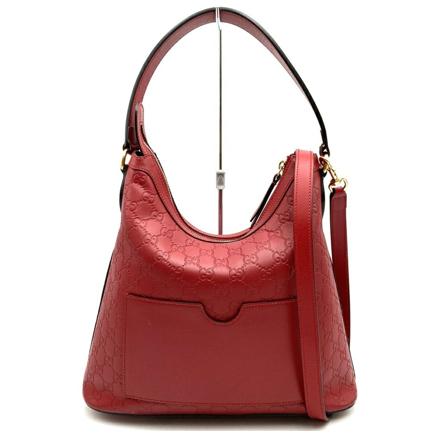 Gucci Red Color Leather Handbag Shoulder Bag ( )
