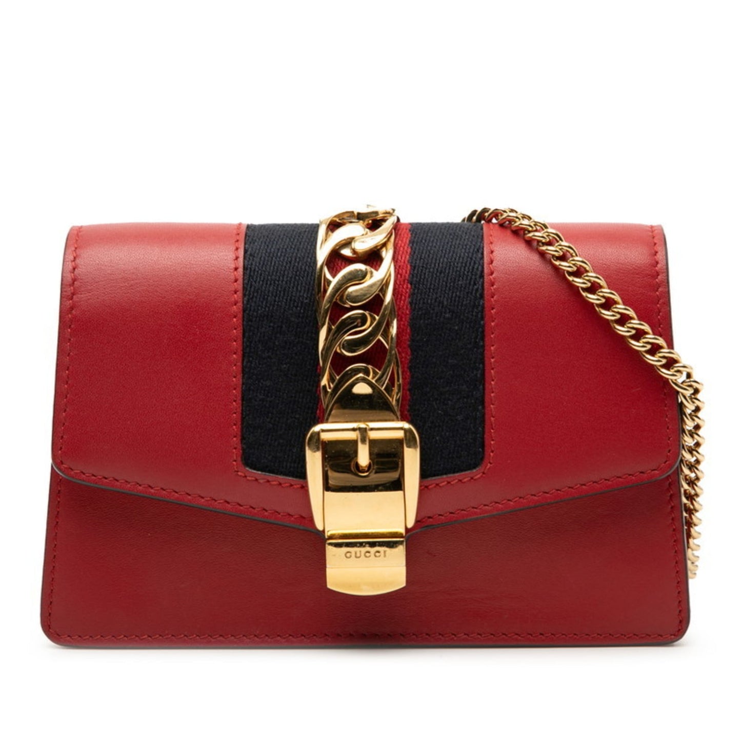 Gucci Multi-Color Red Color Leather Shoulder Bag ( )