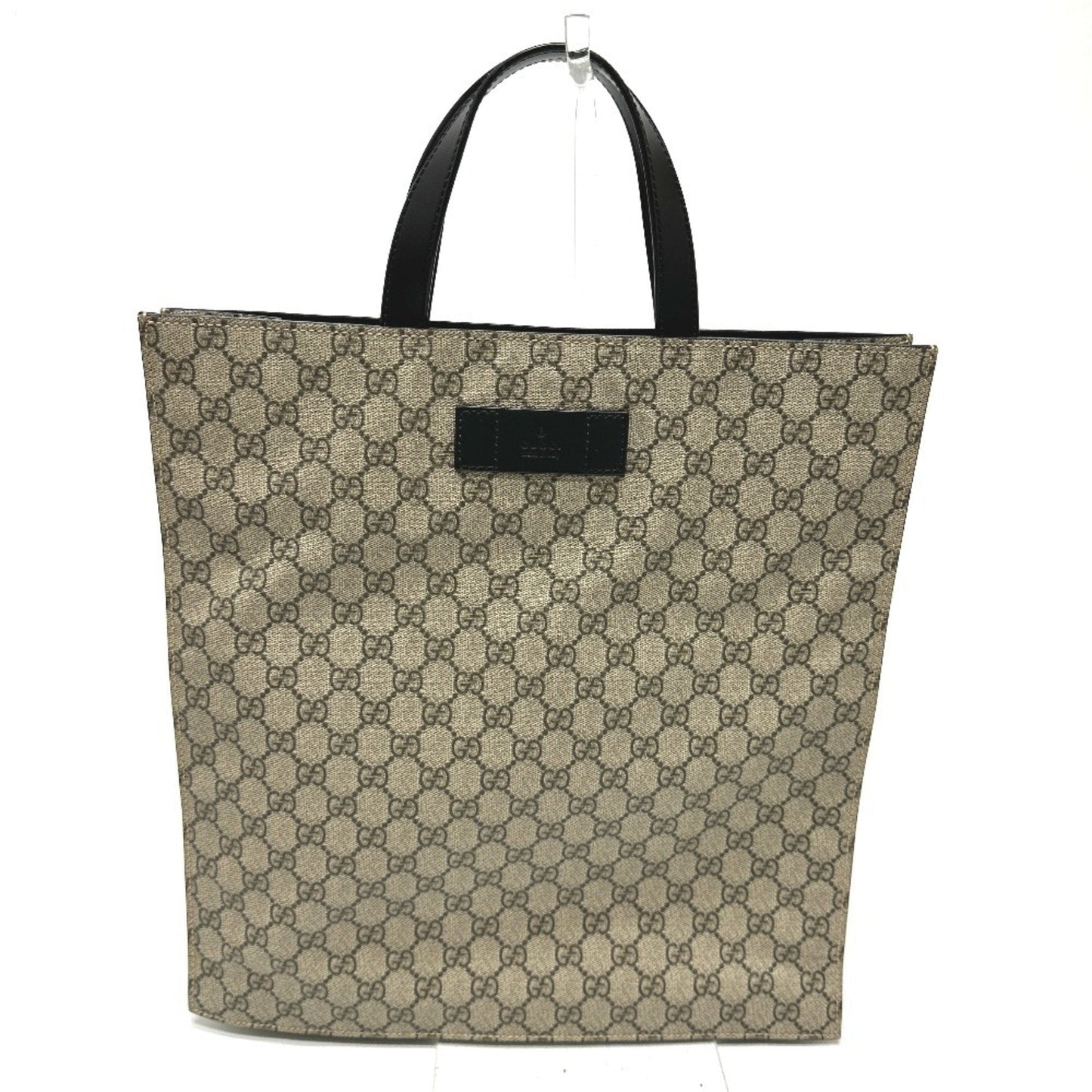 Gucci Beige Black Gg Supreme Handbag Tote Bag ( )