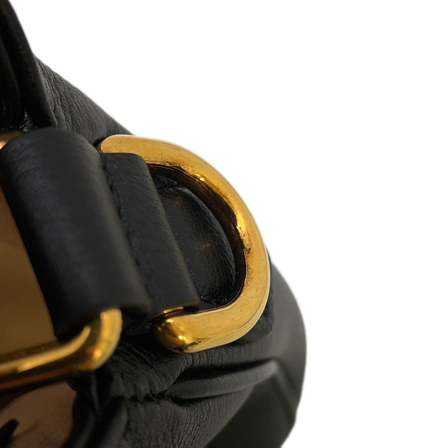 Gucci Beige Black Leather Handbag ( )