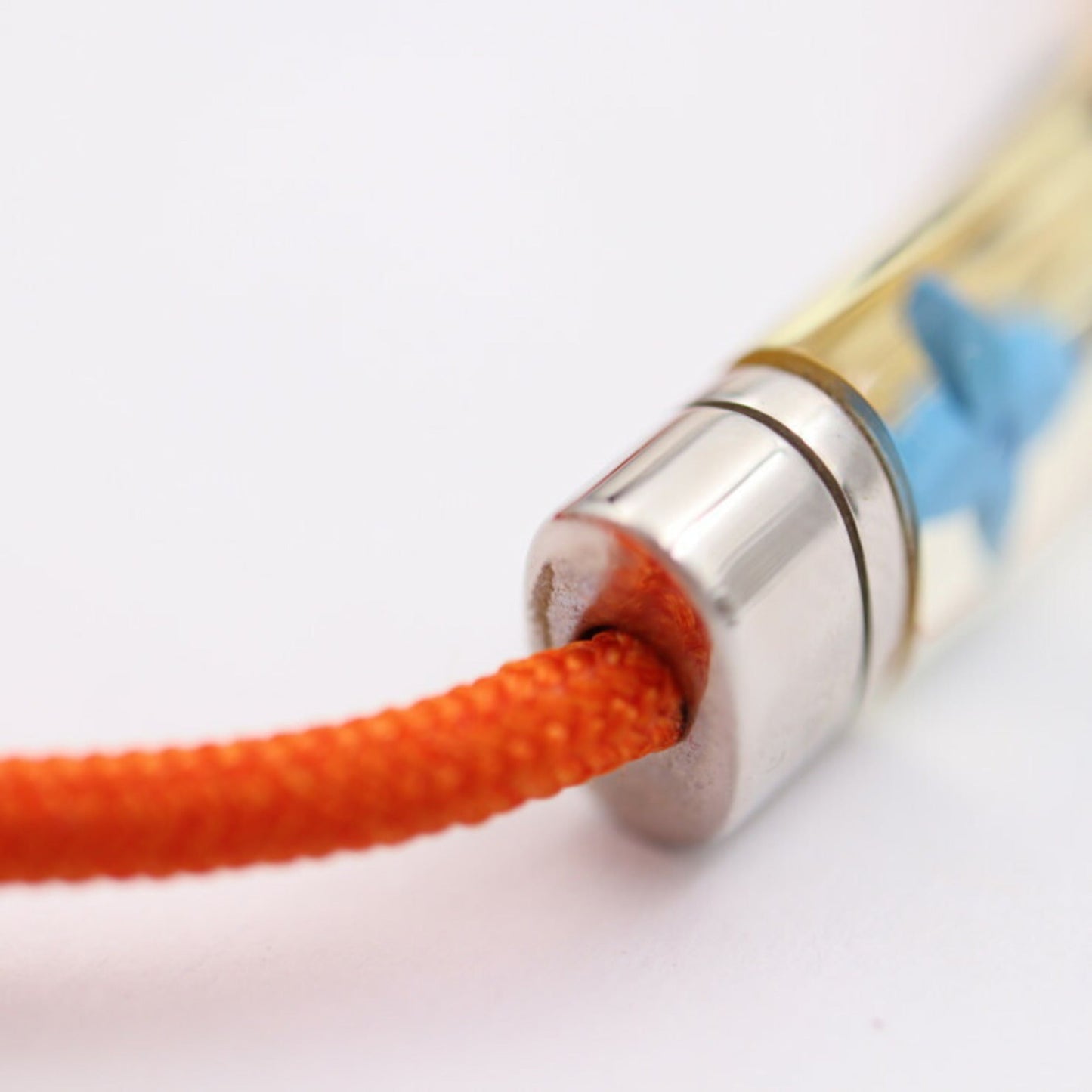LOUIS VUITTON Bracelet LV Inclusion M69455 Nylon Cord x Resin Orange Silver Hardware Monogram