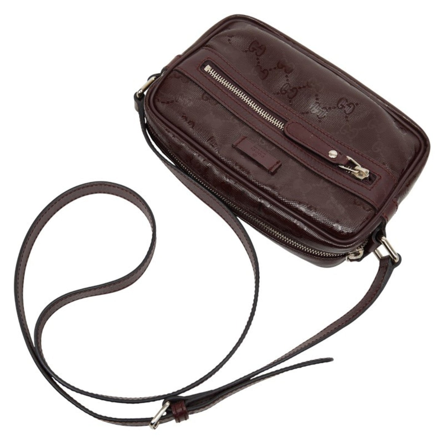 Gucci Purple Gg ImprimÃ© Leather Shoulder Bag ( )