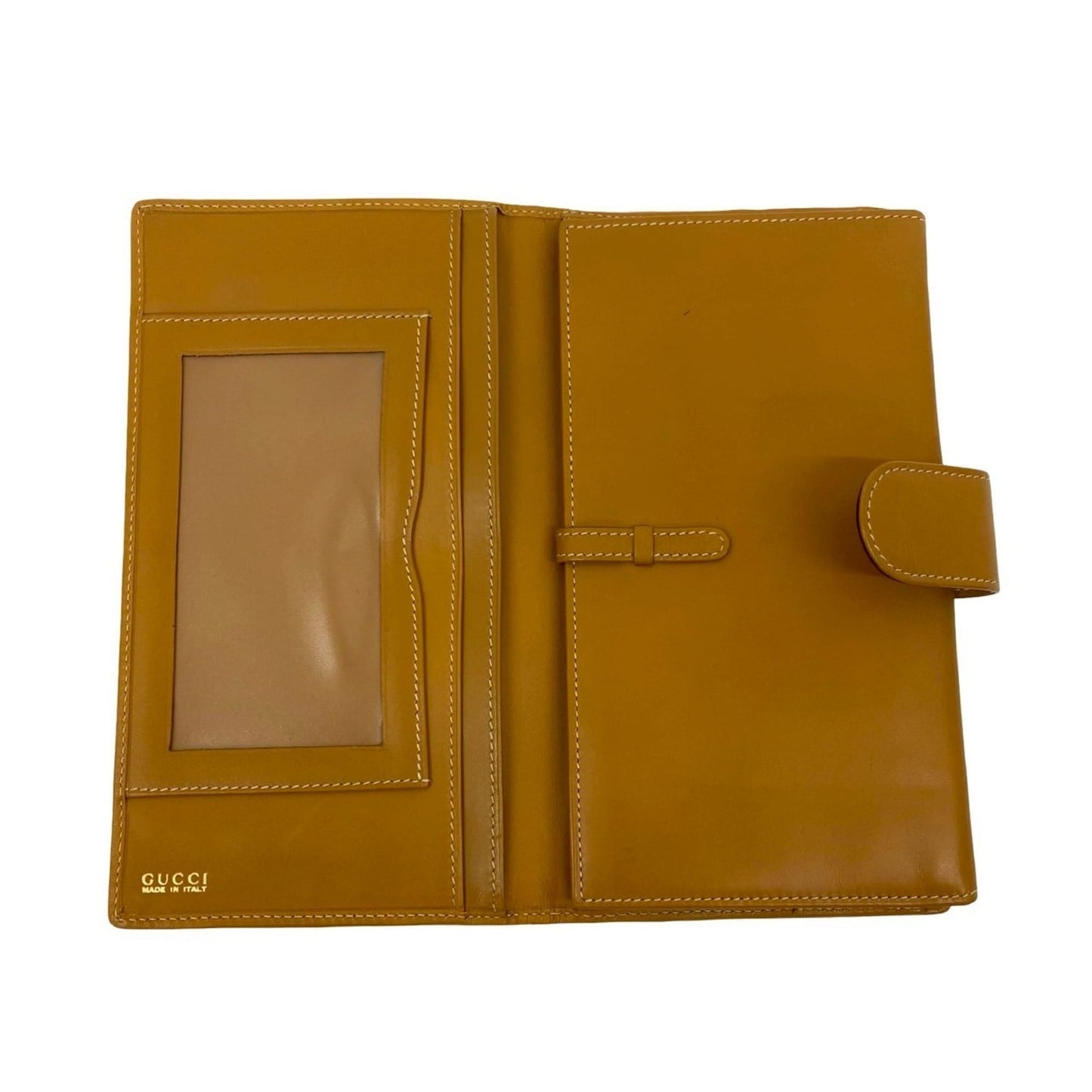 Gucci Beige Canvas Leather Long Wallet (Bi-Fold) ( )