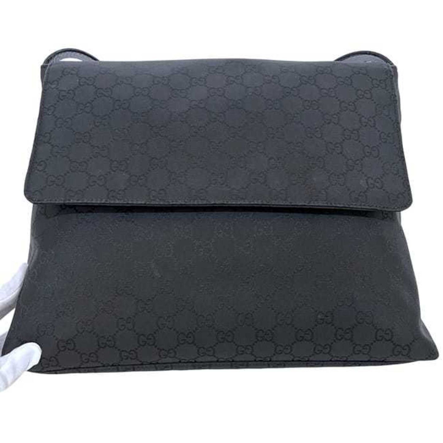 Gucci Black Nylon Leather Shoulder Bag ( )