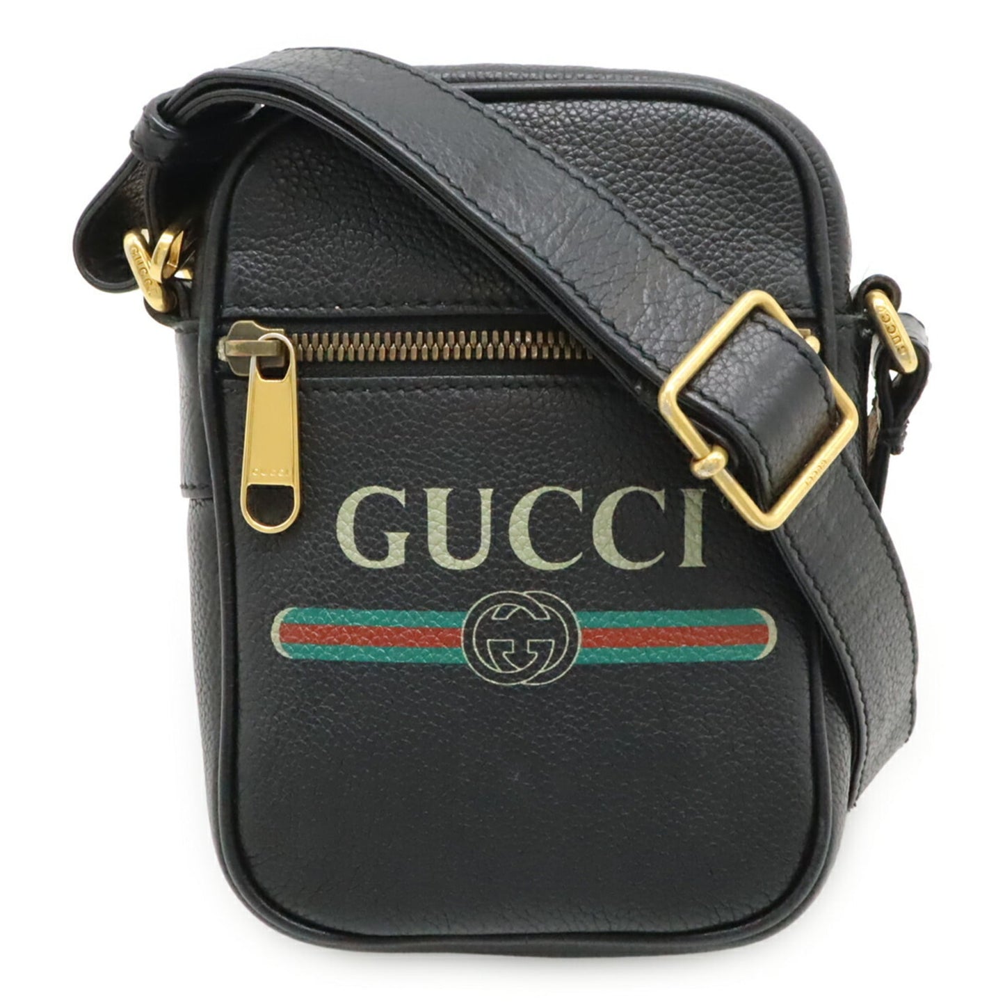 Gucci Black Leather Shoulder Bag ( )