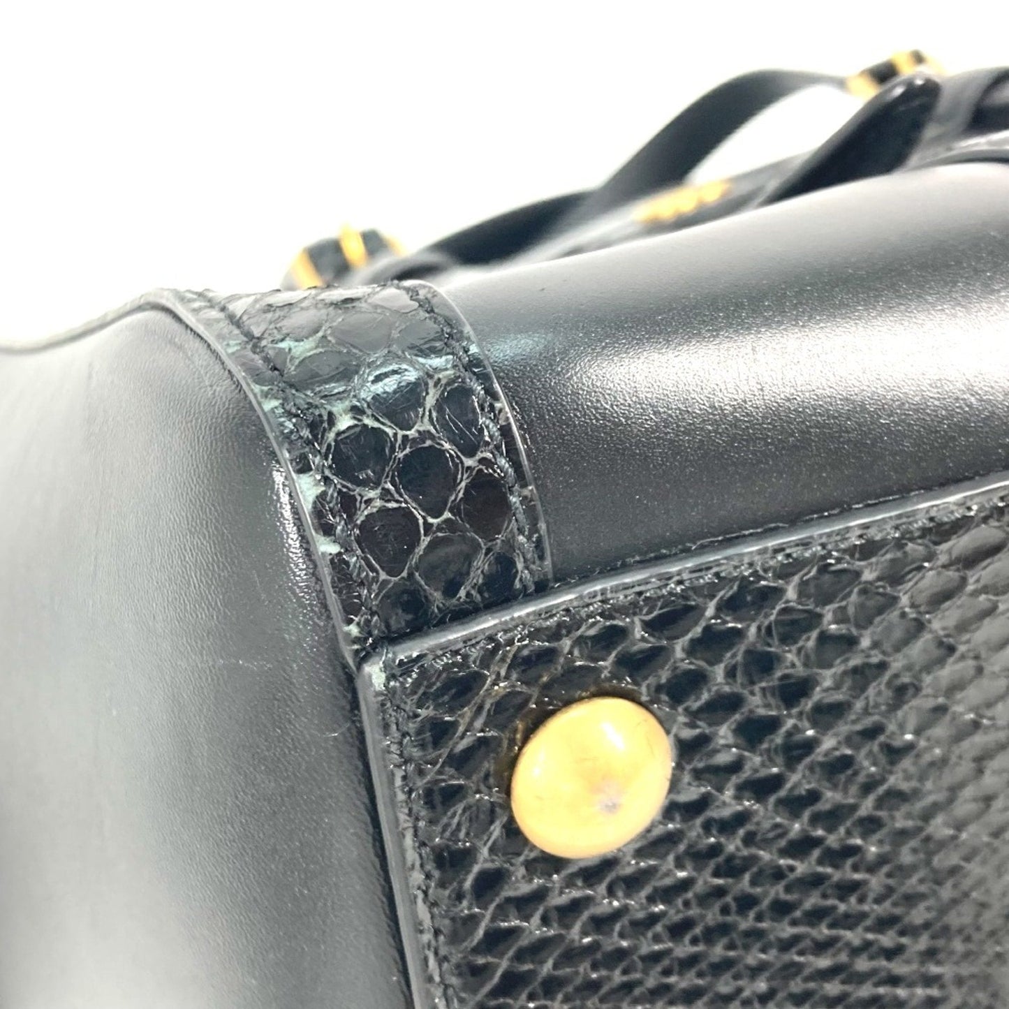 Gucci Black Leather Handbag ( )