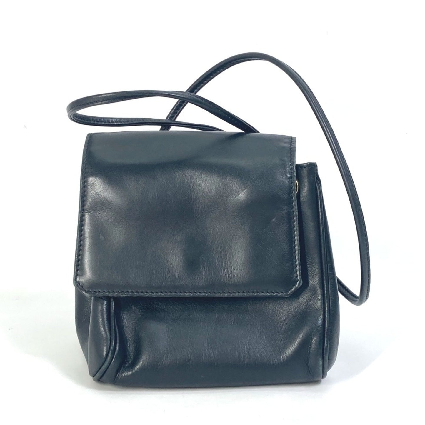 Christian Dior Black Red Color Leather Pochette Shoulder Bag ()