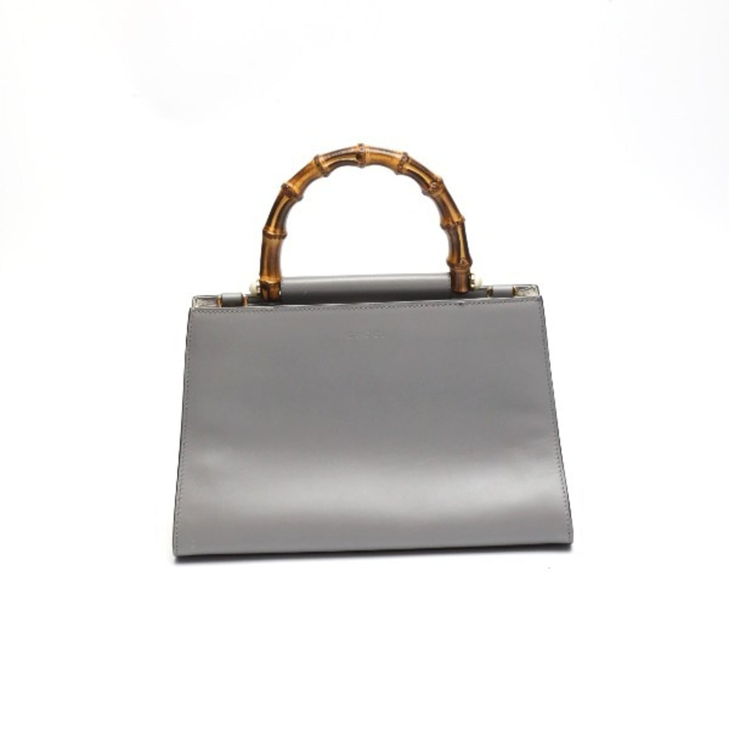 Gucci Gray Bamboo Handbag ( )