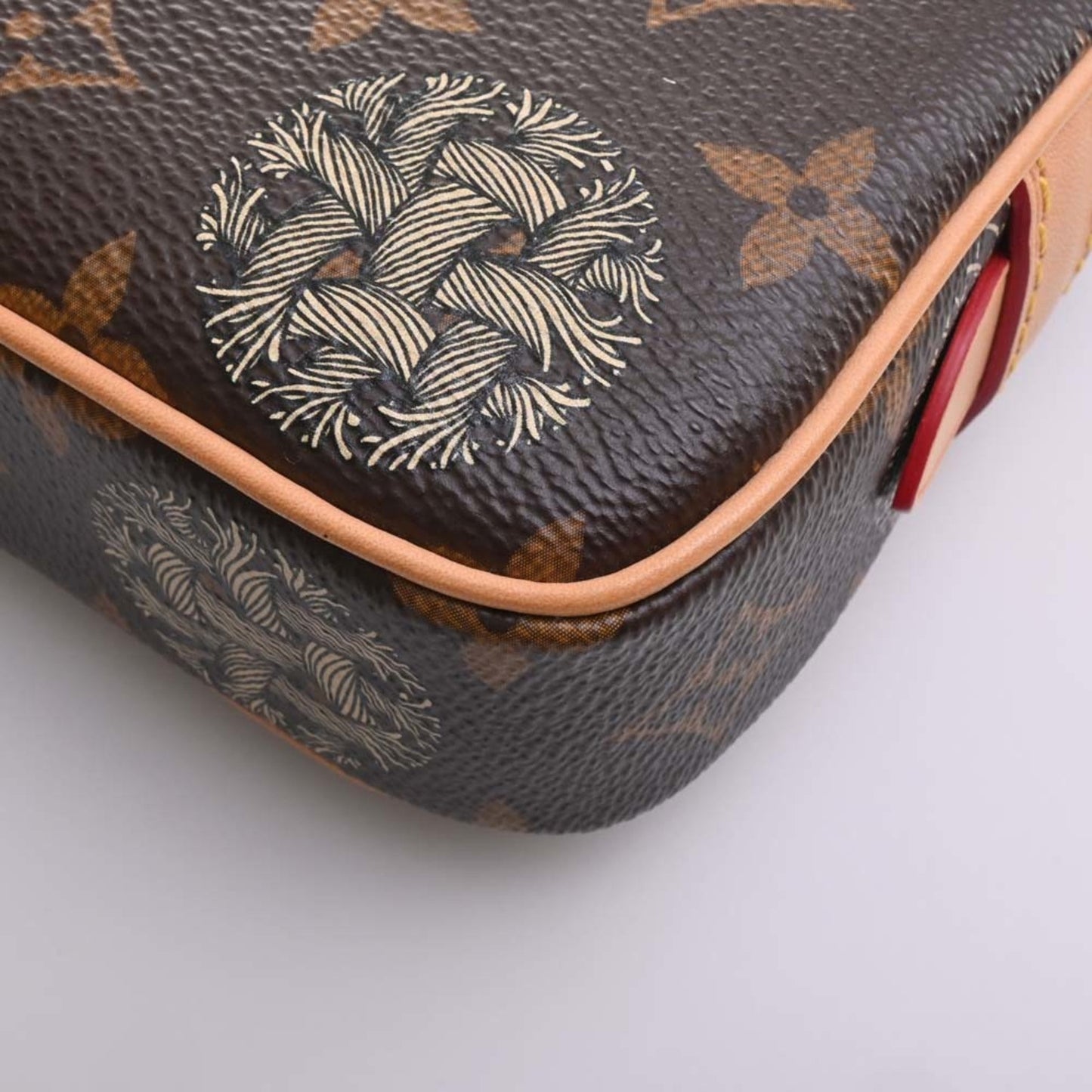 LOUIS VUITTON Christopher Nemeth Collaboration Monogram Pochette Volga Clutch Bag Second M61323 Brown Women's