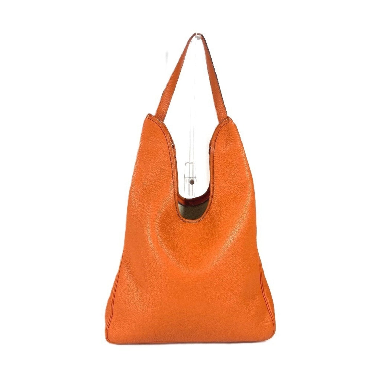 Hermes Orange Taurillon Clemence Leather Shoulder Bag ( )