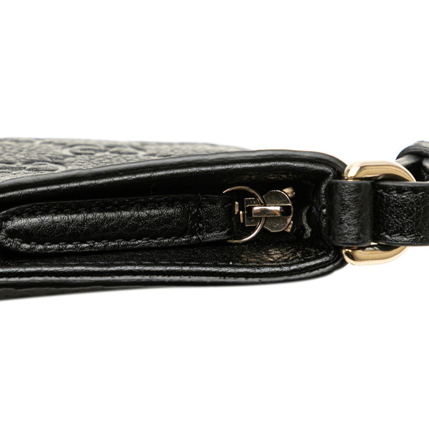 Gucci Black Leather Handbag Shoulder Bag ( )