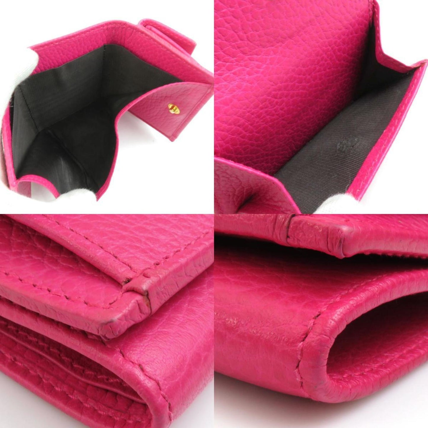 Gucci Pink Leather Wallet (Tri-Fold) ( )