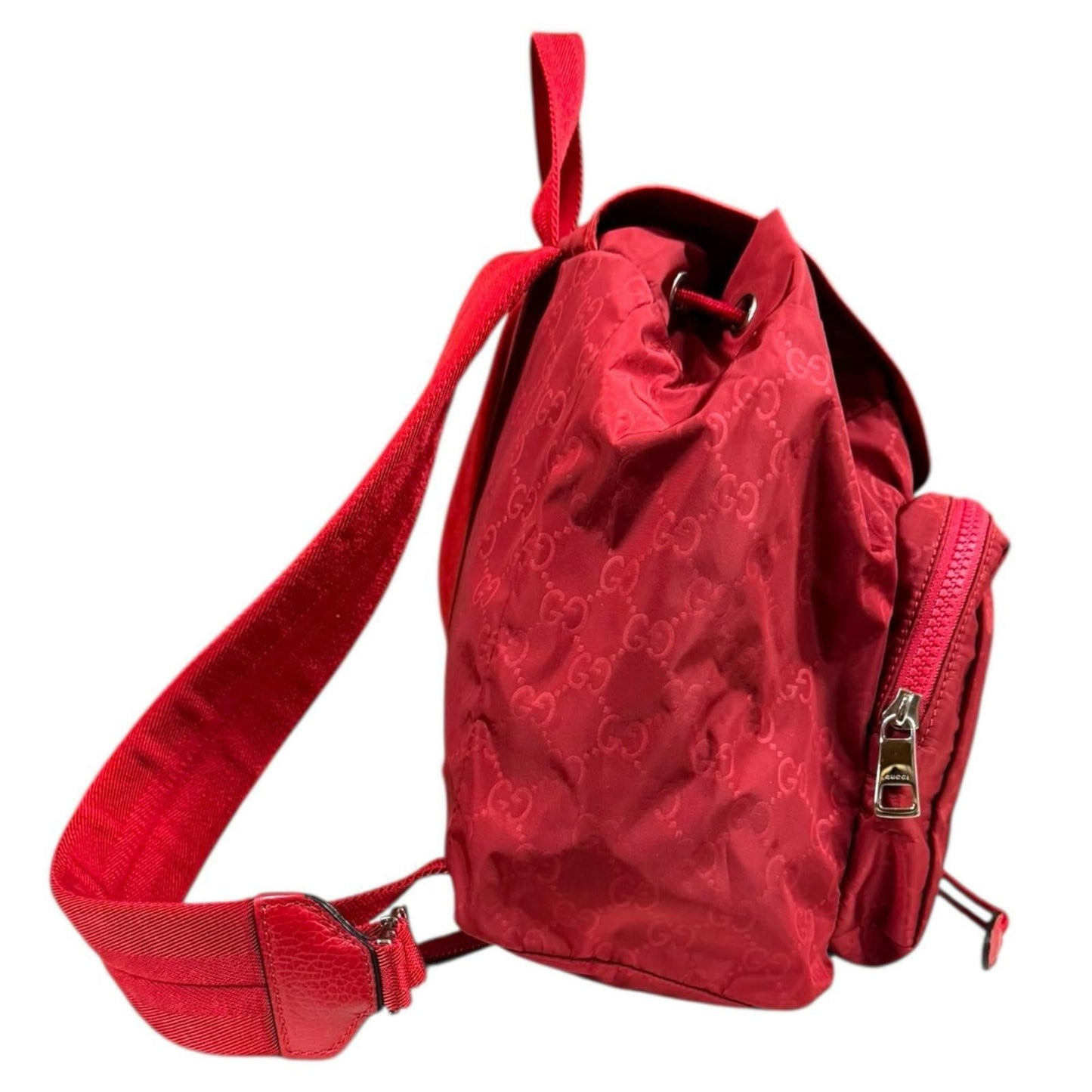 Gucci Red Color Nylon Backpack ( )
