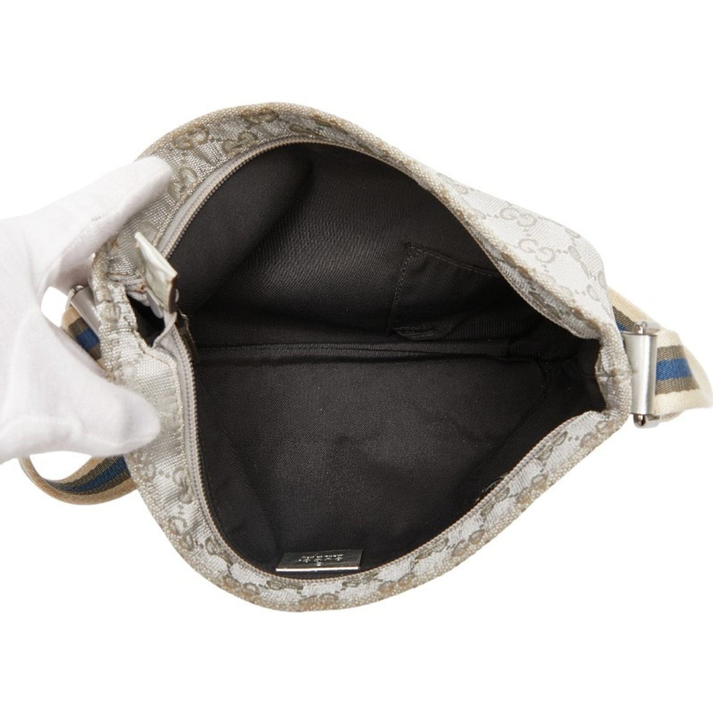 Gucci Gg Canvas Silver Gg Canvas Shoulder Bag ( )