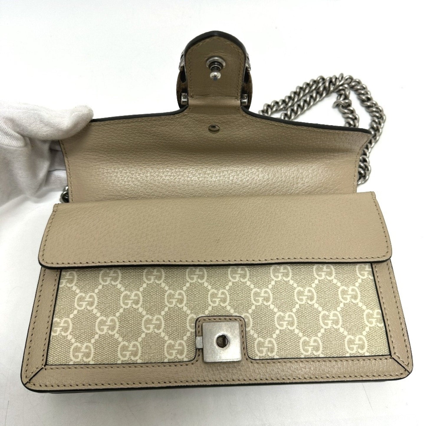 Gucci Beige Gg Supreme Shoulder Bag ( )
