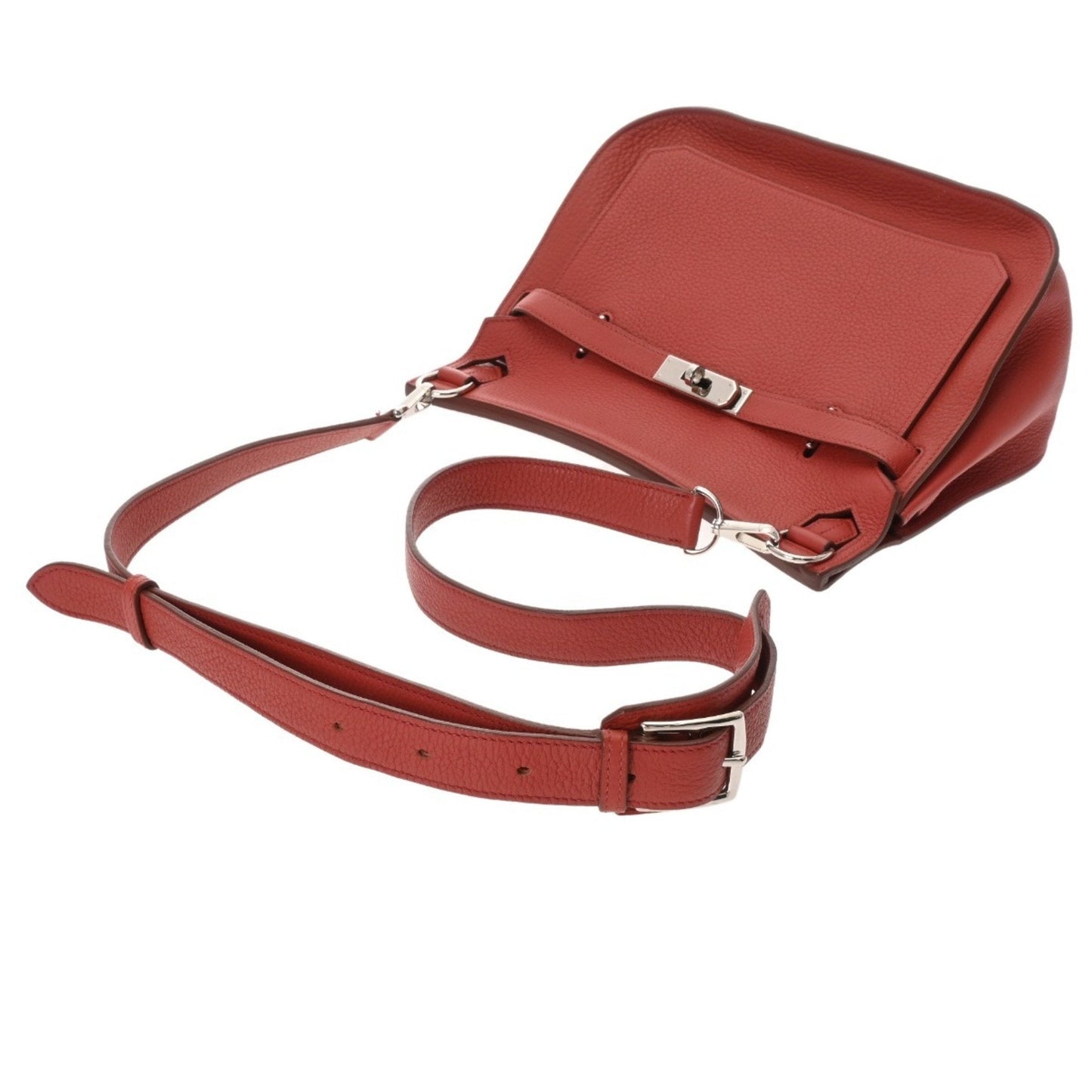 Hermes Jypsiere Silver Taurillon Clemence Leather Shoulder Bag ( )