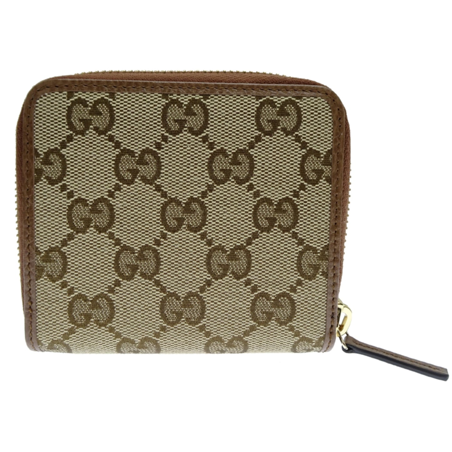 Gucci Beige Brown Gg Canvas Leather Wallet (Bi-Fold) ( )