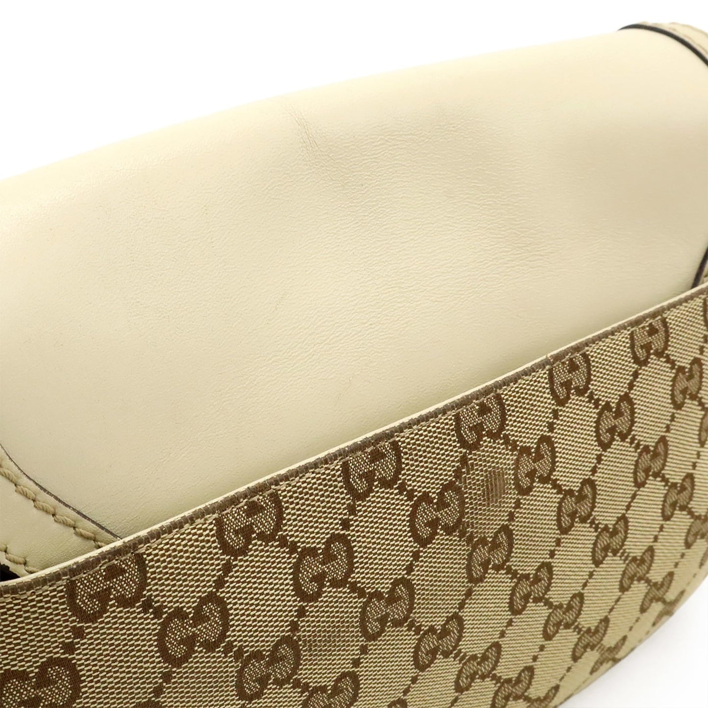 Gucci Sukey Beige Khaki Gg Canvas Leather Shoulder Bag ( )
