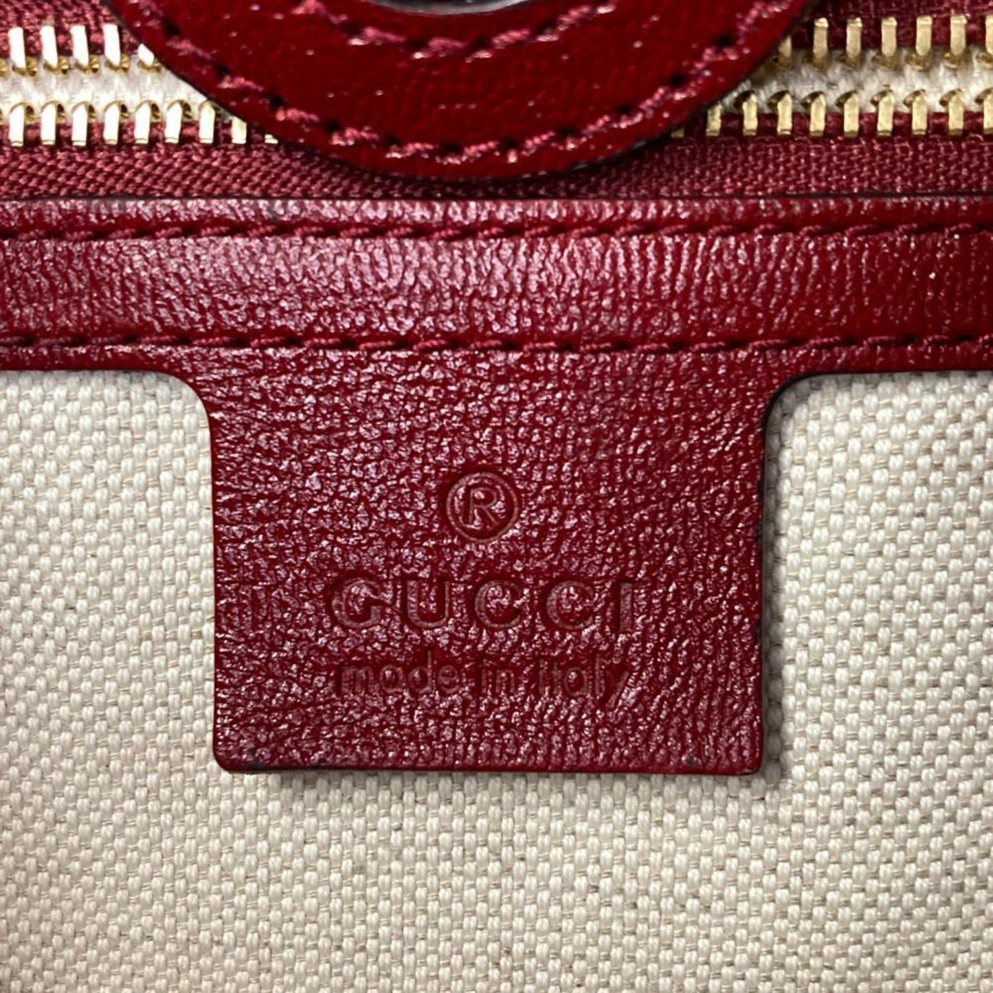 Gucci Beige Gg Canvas Leather Tote Bag ( )