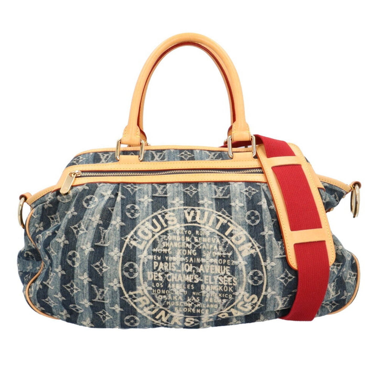 LOUIS VUITTON Cavalier GM Monogram Shoulder Bag Blue Ladies